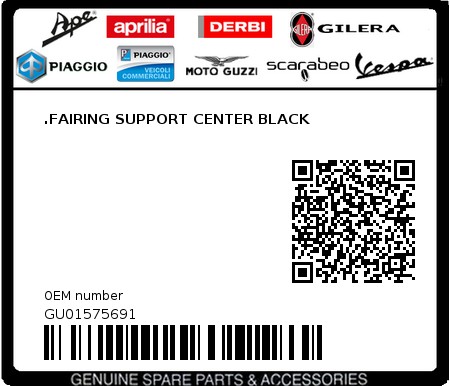 Product image: Moto Guzzi - GU01575691 - .FAIRING SUPPORT CENTER BLACK  0