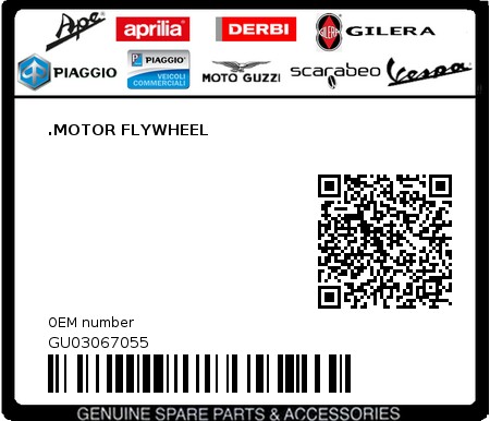 Product image: Moto Guzzi - GU03067055 - .MOTOR FLYWHEEL  0