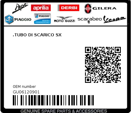 Product image: Moto Guzzi - GU06120901 - .TUBO DI SCARICO SX  0