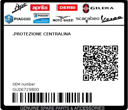 Product image: Moto Guzzi - GU06729800 - .PROTEZIONE CENTRALINA 