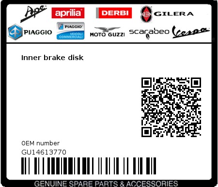 Product image: Moto Guzzi - GU14613770 - Inner brake disk 