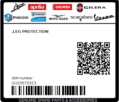 Product image: Moto Guzzi - GU20570323 - .LEG PROTECTION  0