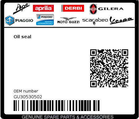 Product image: Moto Guzzi - GU30530502 - Oil seal  0