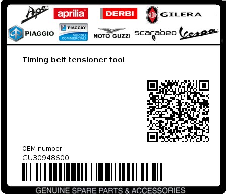 Product image: Moto Guzzi - GU30948600 - Timing belt tensioner tool  0