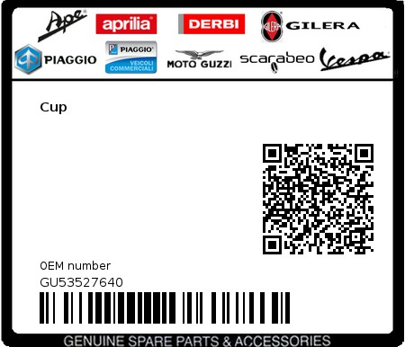Product image: Moto Guzzi - GU53527640 - Cup  0