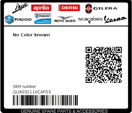 Product image: Moto Guzzi - GU9032110CAF03 - No Color known 