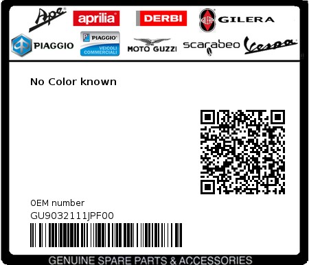 Product image: Moto Guzzi - GU9032111JPF00 - No Color known 