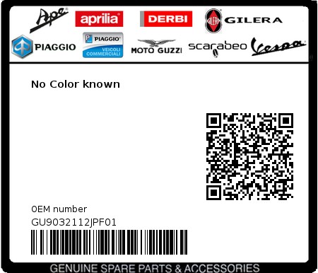 Product image: Moto Guzzi - GU9032112JPF01 - No Color known 