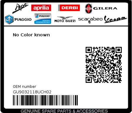 Product image: Moto Guzzi - GU9032118UCH02 - No Color known  0