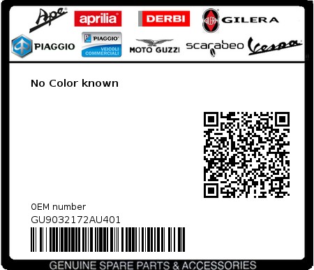 Product image: Moto Guzzi - GU9032172AU401 - No Color known  0