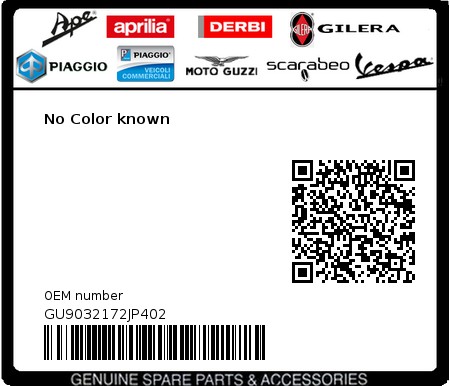 Product image: Moto Guzzi - GU9032172JP402 - No Color known  0