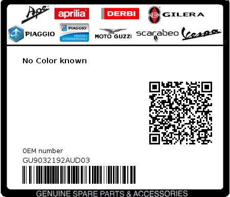 Product image: Moto Guzzi - GU9032192AUD03 - No Color known  0