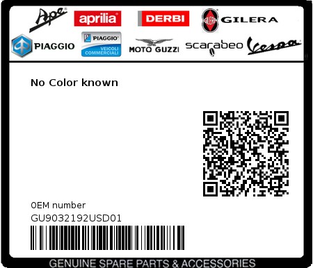 Product image: Moto Guzzi - GU9032192USD01 - No Color known  0