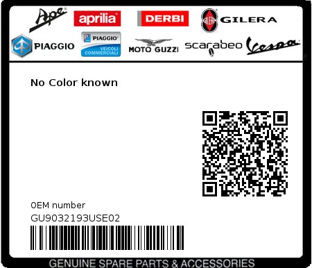 Product image: Moto Guzzi - GU9032193USE02 - No Color known  0