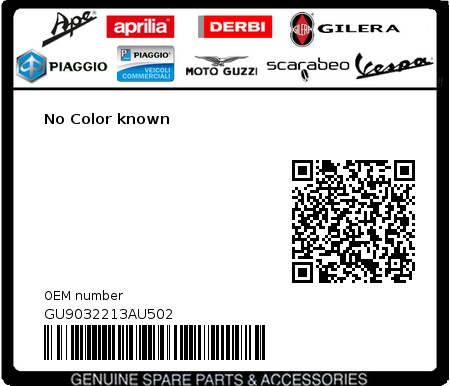 Product image: Moto Guzzi - GU9032213AU502 - No Color known  0