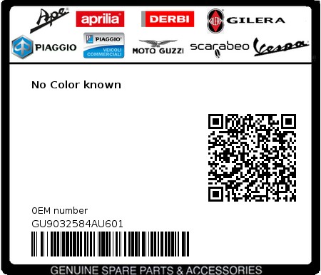 Product image: Moto Guzzi - GU9032584AU601 - No Color known  0