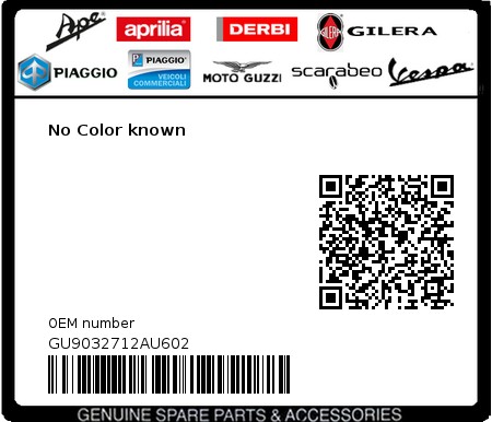 Product image: Moto Guzzi - GU9032712AU602 - No Color known 