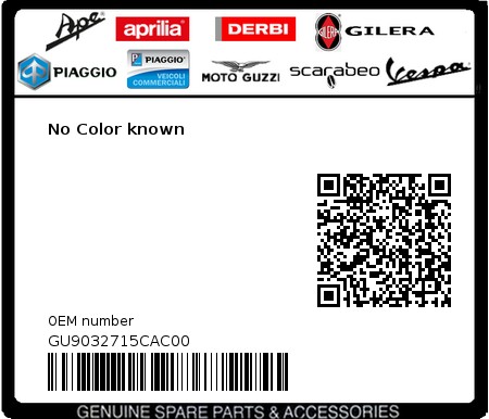 Product image: Moto Guzzi - GU9032715CAC00 - No Color known 