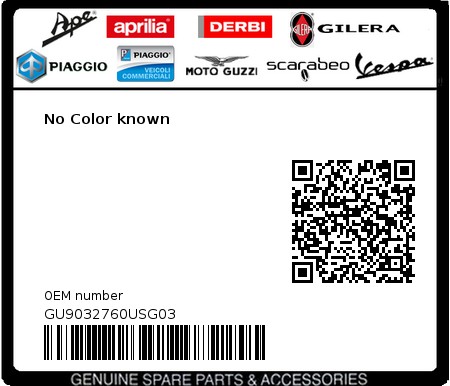 Product image: Moto Guzzi - GU9032760USG03 - No Color known  0