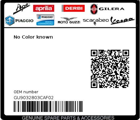 Product image: Moto Guzzi - GU9032803CAF02 - No Color known 