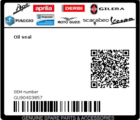 Product image: Moto Guzzi - GU90403857 - Oil seal  0