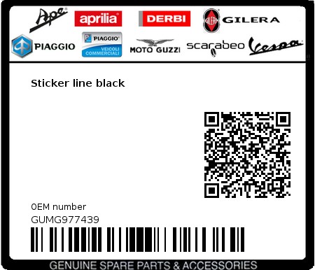 Product image: Moto Guzzi - GUMG977439 - Sticker line black  0