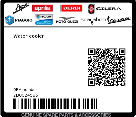 Product image: Gilera - 2B0024585 - Water cooler  0