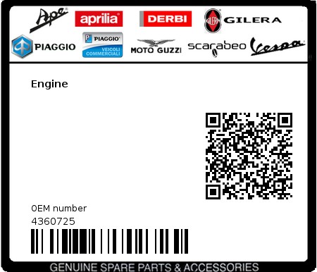 Product image: Gilera - 4360725 - Engine  0