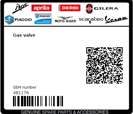 Product image: Gilera - 482176 - Gas valve  0