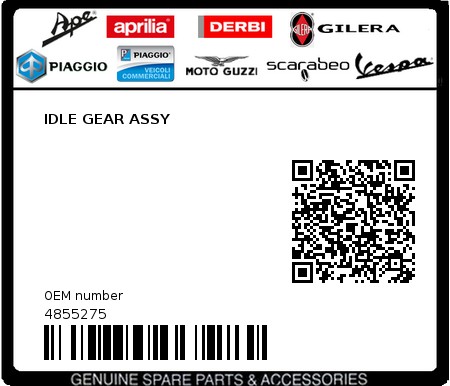 Product image: Gilera - 4855275 - IDLE GEAR ASSY 