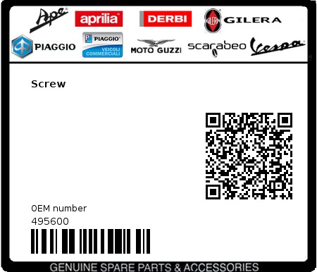 Product image: Gilera - 495600 - Screw  0