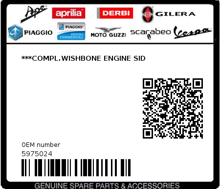 Product image: Gilera - 5975024 - ***COMPL.WISHBONE ENGINE SID  0