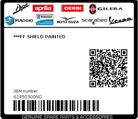 Product image: Gilera - 62450300NG - ***FF SHIELD PAINTED 