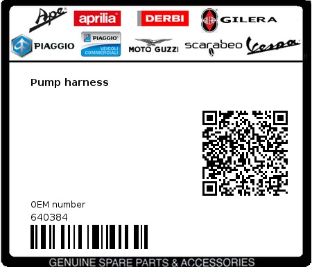 Product image: Gilera - 640384 - Pump harness  0