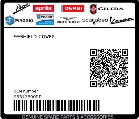 Product image: Gilera - 65312800RP - ***SHIELD COVER 