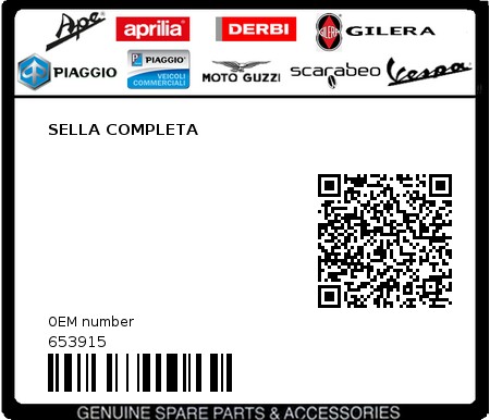 Product image: Gilera - 653915 - SELLA COMPLETA 