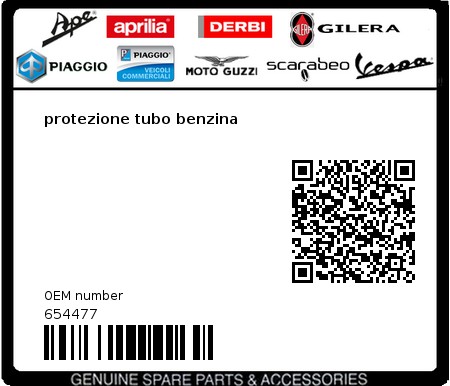 Product image: Gilera - 654477 - protezione tubo benzina 