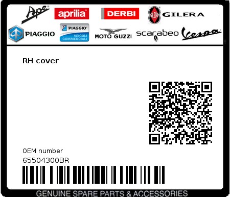 Product image: Gilera - 65504300BR - RH cover  0