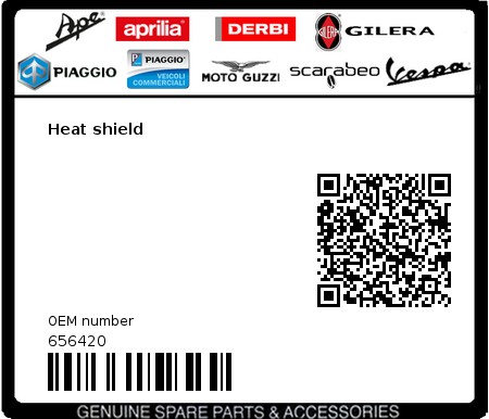 Product image: Gilera - 656420 - Heat shield 