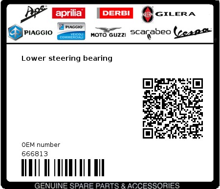 Product image: Gilera - 666813 - Lower steering bearing  0