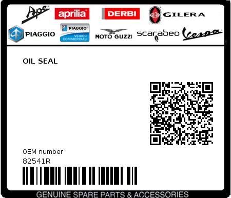 Product image: Gilera - 82541R - OIL SEAL 