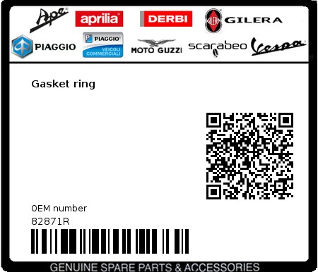 Product image: Gilera - 82871R - Gasket ring  0