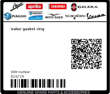 Product image: Gilera - 82971R - Valve gasket ring  0