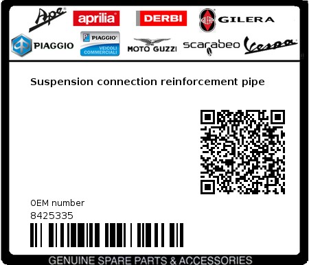 Product image: Gilera - 8425335 - Suspension connection reinforcement pipe  0