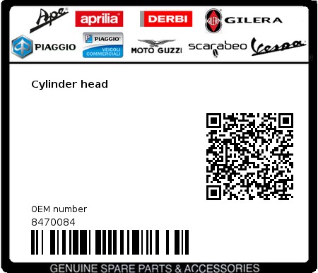 Product image: Gilera - 8470084 - Cylinder head  0