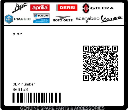 Product image: Gilera - 863153 - pipe  0