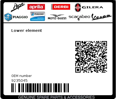 Product image: Gilera - 9235045 - Lower element  0