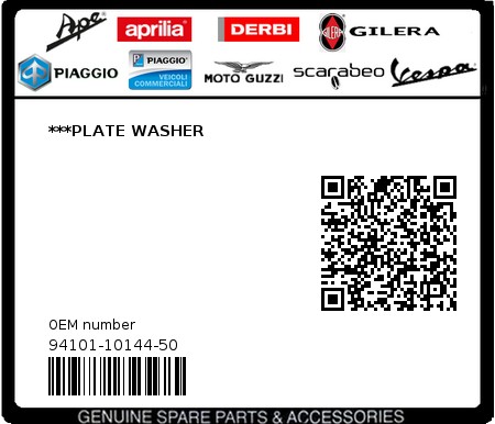 Product image: Gilera - 94101-10144-50 - ***PLATE WASHER  0