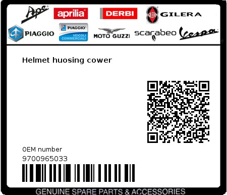 Product image: Gilera - 9700965033 - Helmet huosing cower 