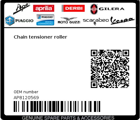 Product image: Gilera - AP8120569 - Chain tensioner roller 